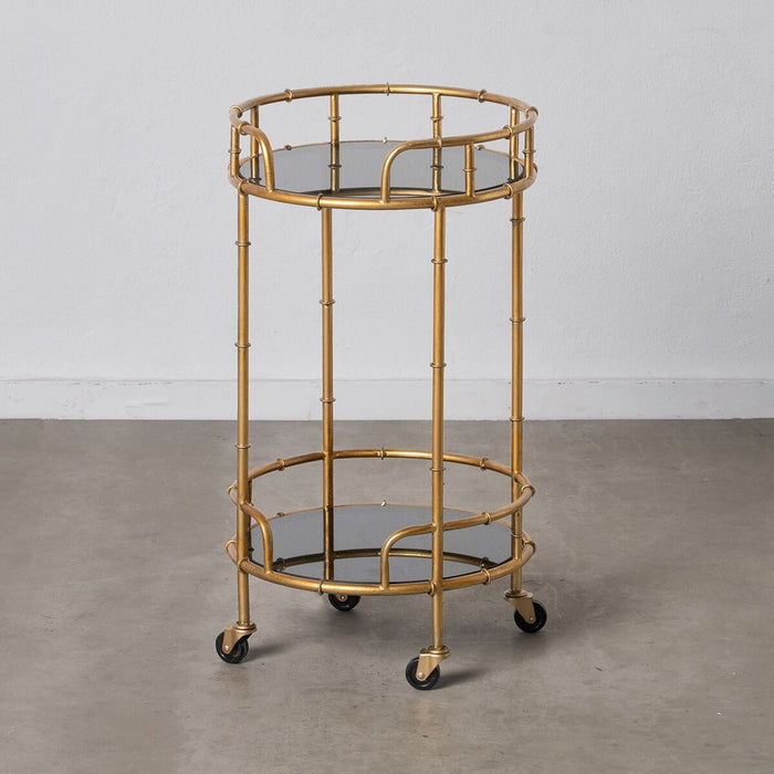 Coș de Bucătărie 45 x 45 x 81,5 cm Geam Auriu* Metal