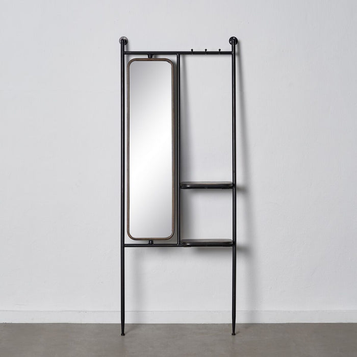 Suport de haine 67 x 19 x 166,5 cm Geam Negru Auriu* Metal