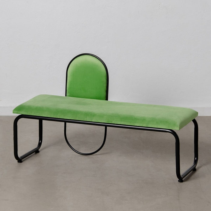 Banchetă 110 x 40 x 68 cm Țesut Sintetic Metal Verde