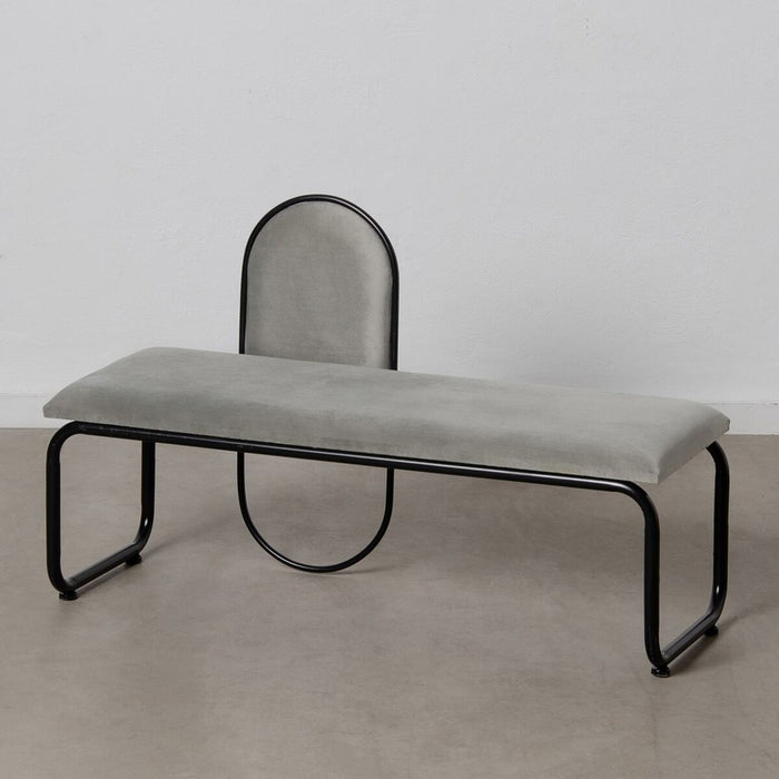 Banchetă 110 x 40 x 68 cm Țesut Sintetic Gri Metal