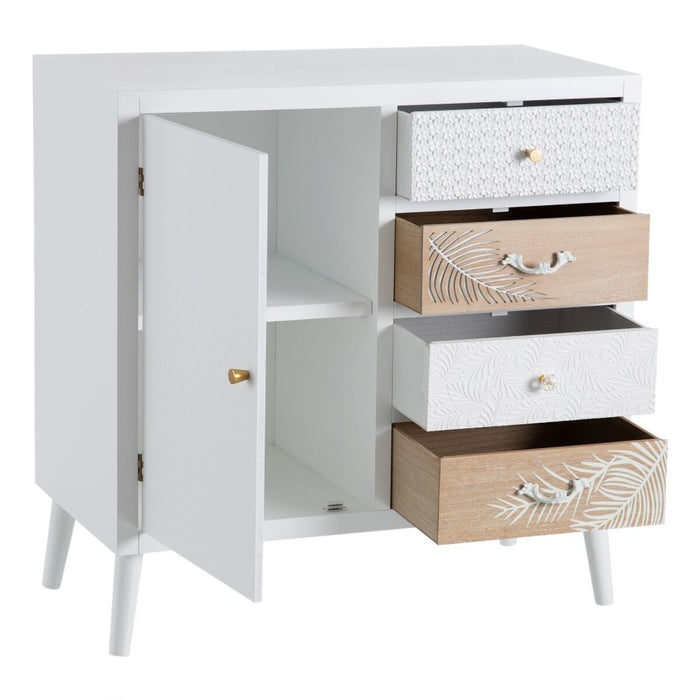 Servantă MISS DAISY Natural lemn de pin Alb 80 x 40 x 80 cm