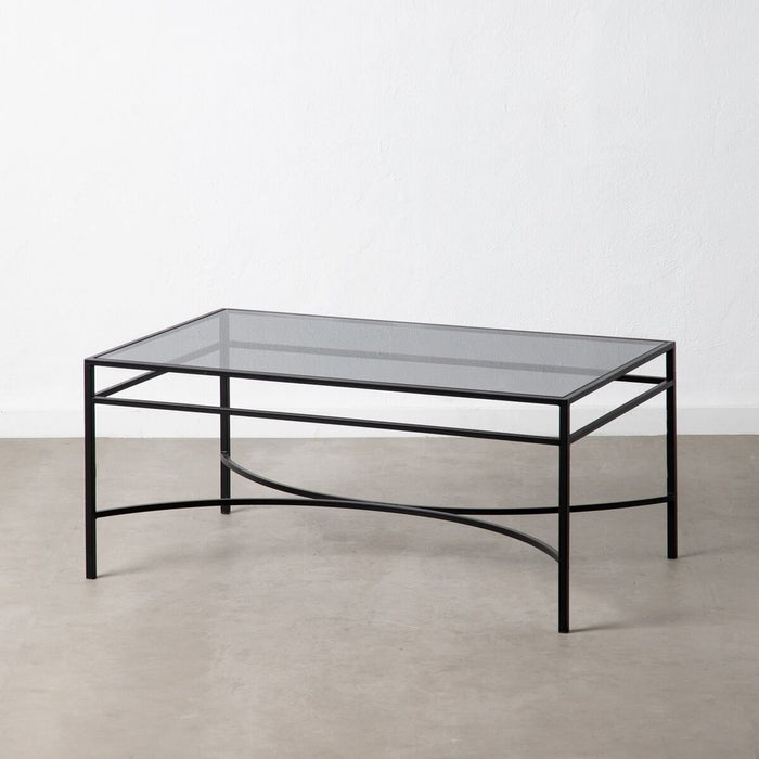 Masa de Cafea 100 x 60 x 45,5 cm Geam Metal
