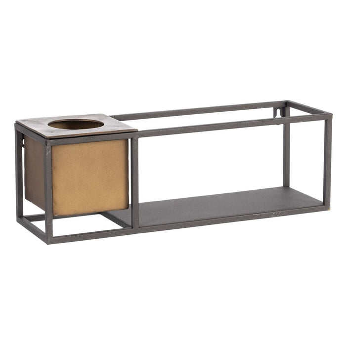 Raft 40 x 12 x 13,5 cm Negru Auriu* Metal