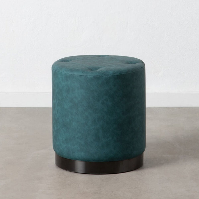 Puff Albastru închis Piele Sintetică 38 x 38 x 42 cm DMF