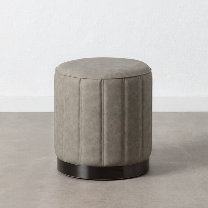 Puff Gri Piele Sintetică 38 x 38 x 42 cm DMF