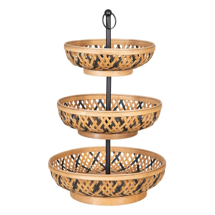 Tavă pentru gustari 40 x 40 x 63,5 cm Natural Bambus