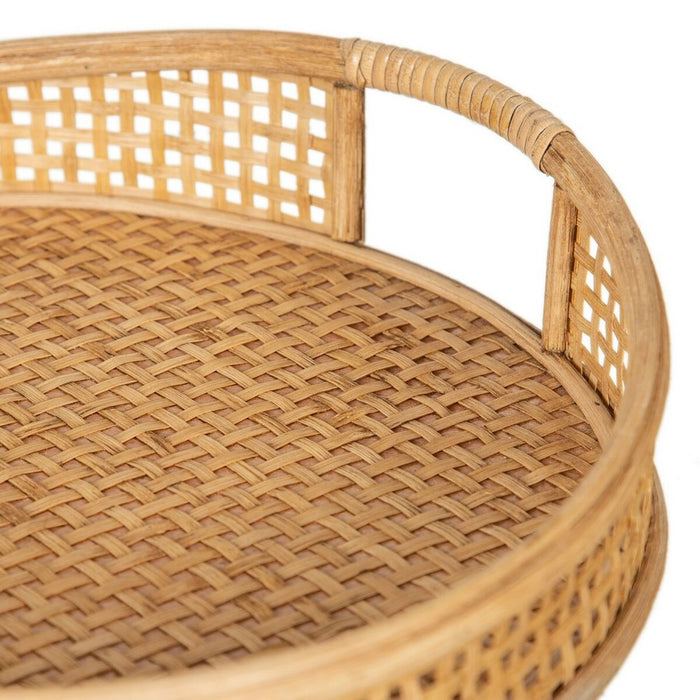 Tavă pentru gustari 49,5 x 48 x 9 cm Natural Bambus (2 Unități)