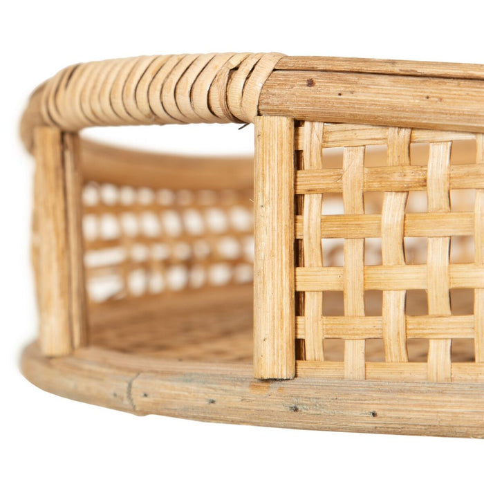 Tavă pentru gustari 49,5 x 48 x 9 cm Natural Bambus (2 Unități)