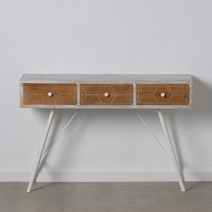 Mobilier pentru Hol COUNTRY 120 x 35 x 78 cm Natural Alb Lemn de brad Lemn MDF