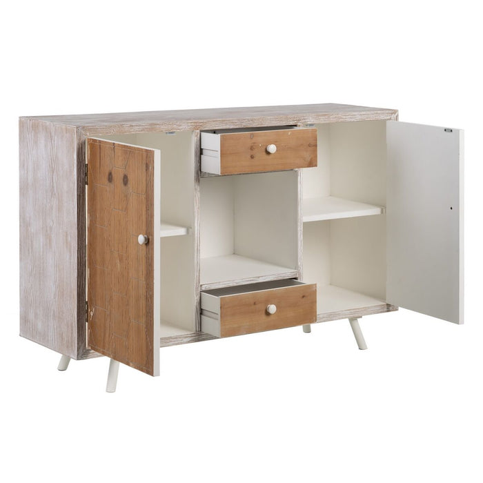 Servantă COUNTRY Natural Alb Lemn de brad 120 x 35 x 80 cm Lemn MDF