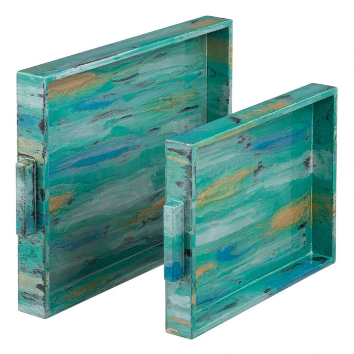 Tavă 45 x 33 x 4,5 cm Albastru DMF (2 Unități)