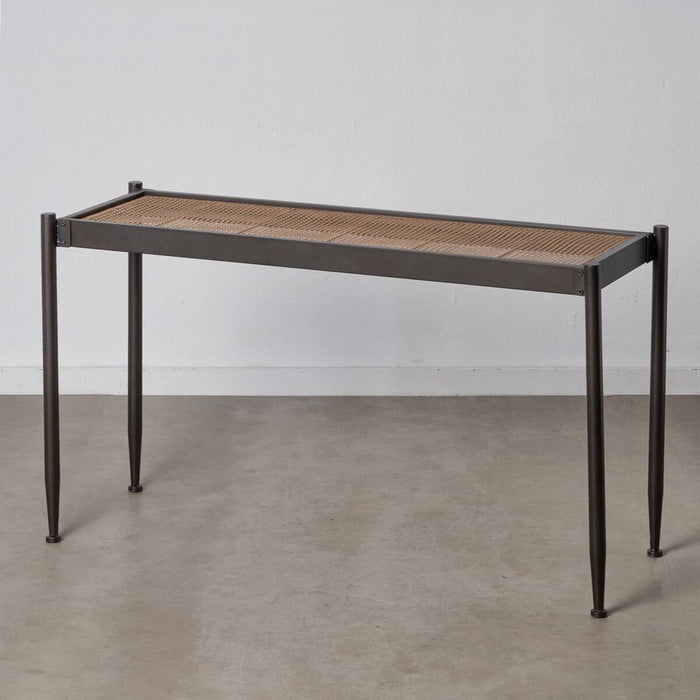 Mobilier pentru Hol MALENA 126 x 45 x 71 cm Geam Natural Negru Metal