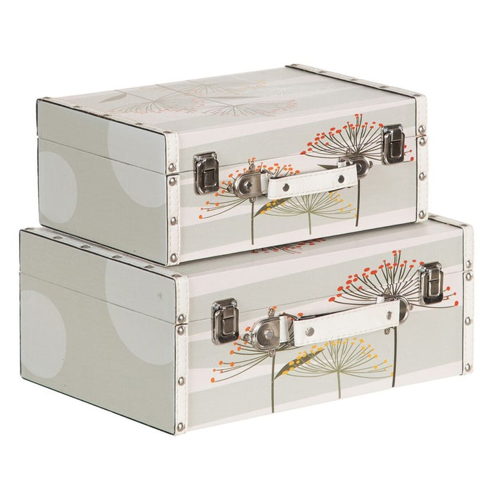 Set de Cufere 34,5 x 24,5 x 14 cm Květiny pânză DMF (2 Piese)