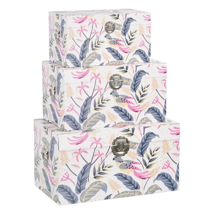 Set de Cufere 65 x 38 x 35 cm pânză DMF (3 Piese)