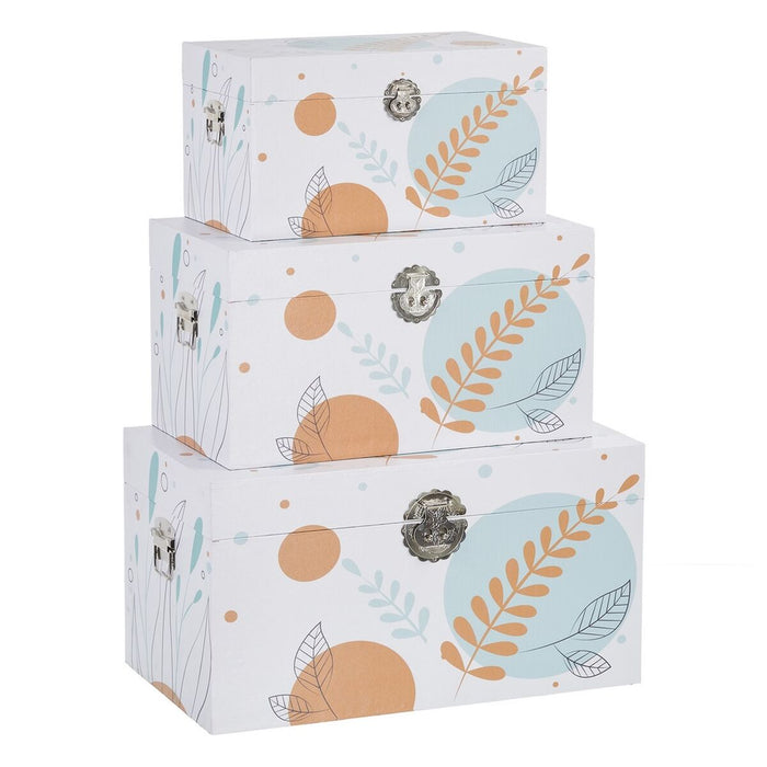 Set de Cufere 65 x 38 x 35 cm pânză DMF (3 Piese)