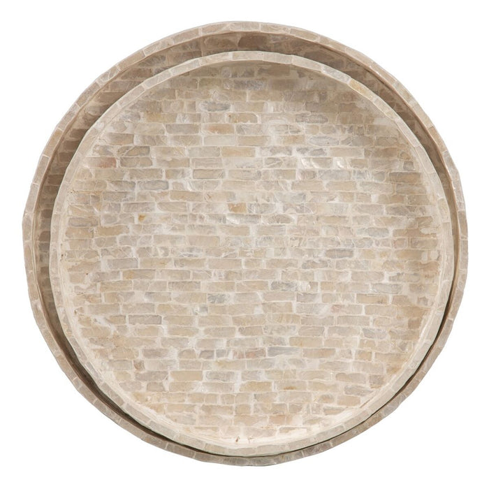 Tavă pentru gustari 40 x 40 x 5 cm Alb Sidef (2 Unități)