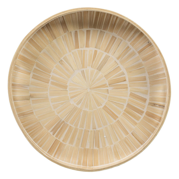 Tavă pentru gustari Bej Bambus 35 x 35 x 5 cm Lemn MDF