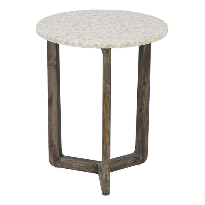 Masa laterală Maro Bej Sidef Lemn MDF 45 x 45 x 55 cm