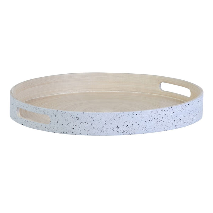 Tavă pentru gustari Natural 40 x 40 x 5 cm Alb Bambus 3 Piese