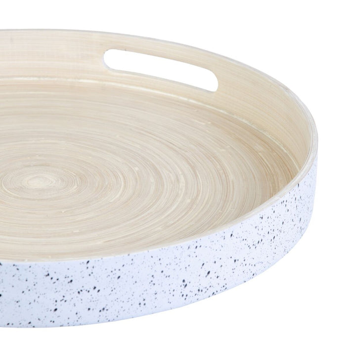 Tavă pentru gustari Natural 40 x 40 x 5 cm Alb Bambus 3 Piese