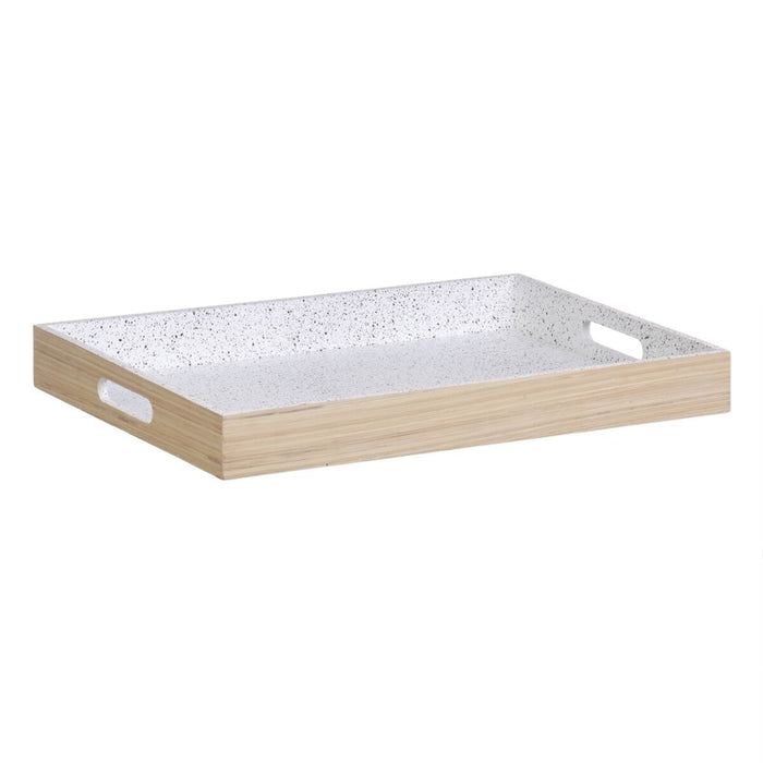 Tavă pentru gustari Natural Alb Bambus 45 x 35 x 5 cm 3 Piese