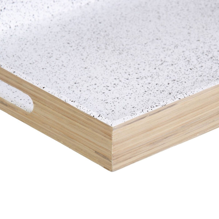 Tavă pentru gustari Natural Alb Bambus 45 x 35 x 5 cm 3 Piese