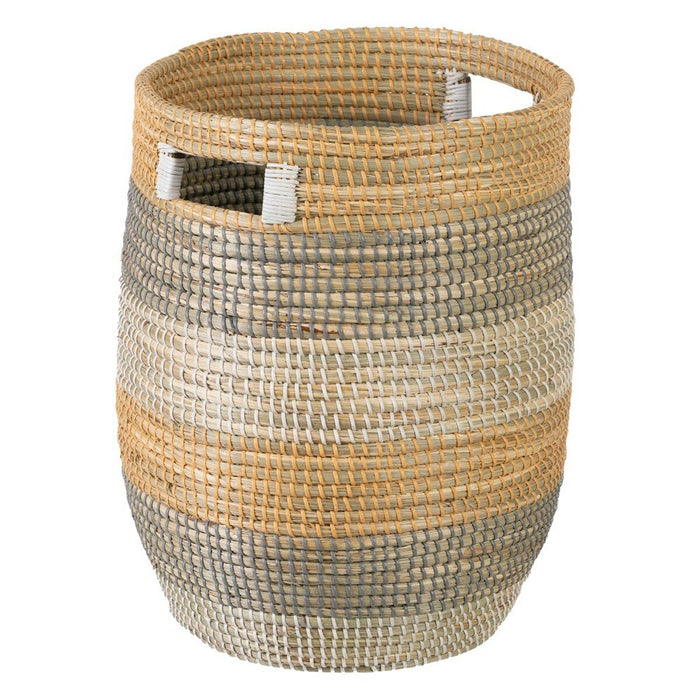 Set de Coșuri 38 x 38 x 50 cm Natural Gri Fibră naturală (2 Piese)