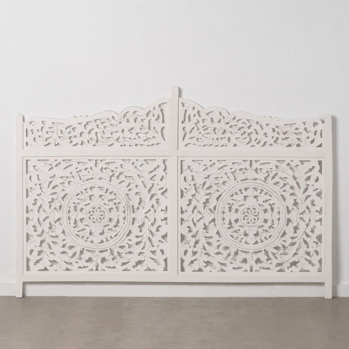 Tăblie de Pat 180 x 123 cm Lemn Alb DMF