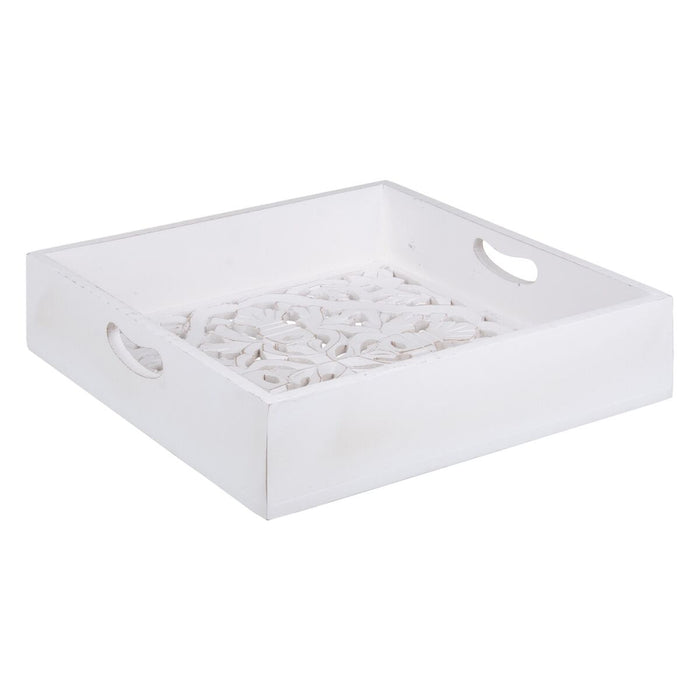 Tavă pentru gustari 39 x 39 x 9 cm Alb 3 Piese DMF