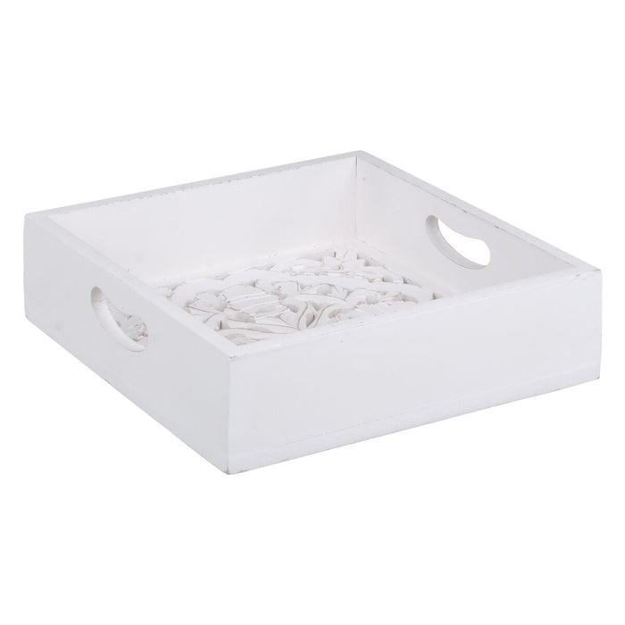 Tavă pentru gustari 39 x 39 x 9 cm Alb 3 Piese DMF