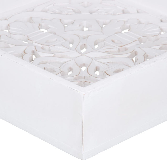 Tavă pentru gustari 39 x 39 x 9 cm Alb 3 Piese DMF