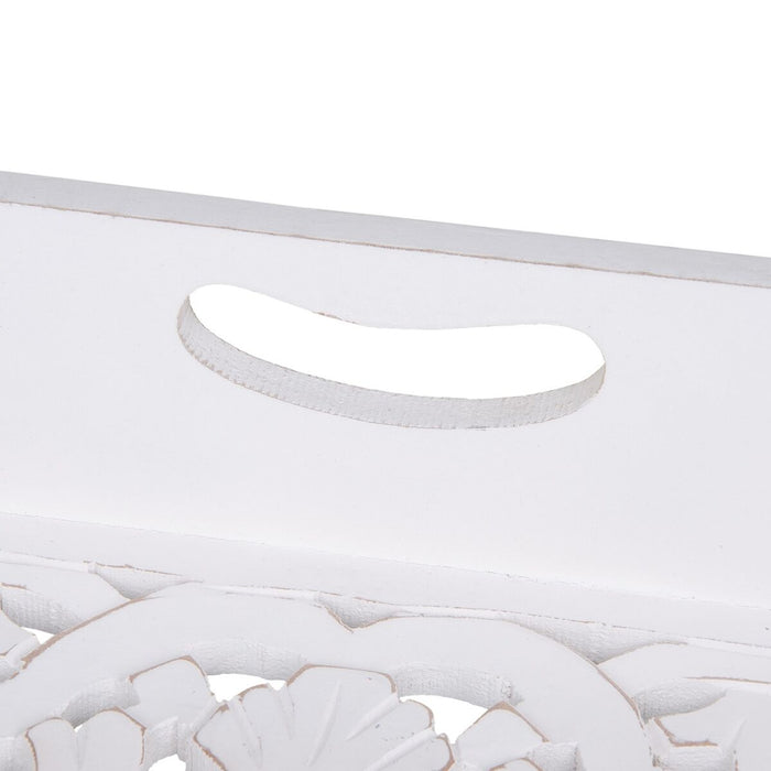 Tavă pentru gustari 39 x 39 x 9 cm Alb 3 Piese DMF