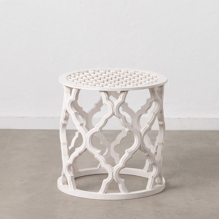 Masa laterală Alb Lemn MDF 50 x 50 x 52 cm DMF
