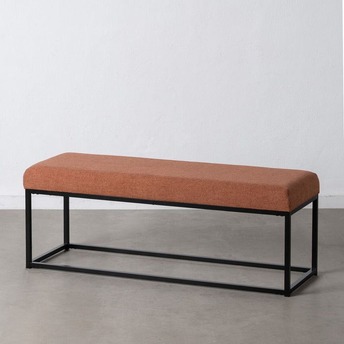 Banchetă Țesut Sintetic Metal Roșu Închis 120 x 40 x 45 cm