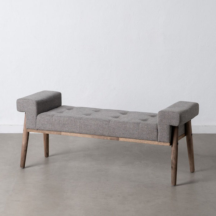 Banchetă 120 x 40 x 50 cm Țesut Sintetic Gri Lemn