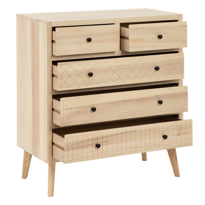 Dulap cu Sertare MARIE 85 x 40 x 95 cm Natural Lemn DMF