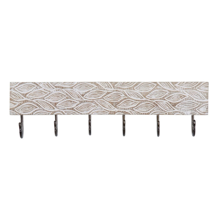 Cuier de perete 61 x 7 x 16,5 cm Metal Lemn