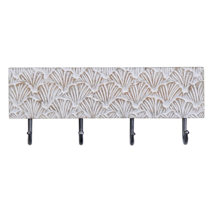 Cuier de perete 38,5 x 7 x 15 cm Metal Lemn
