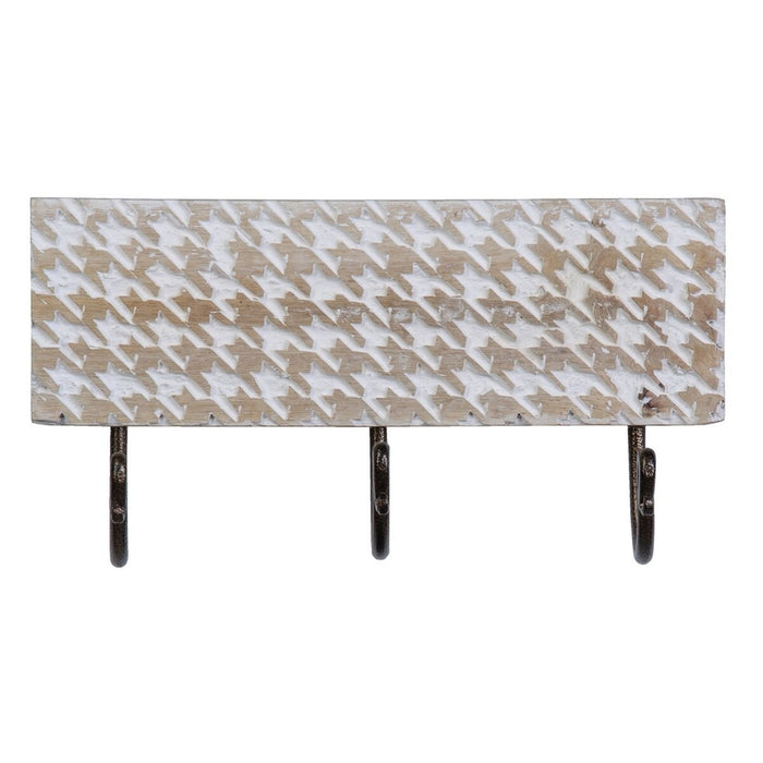Cuier de perete 30 x 7 x 16 cm Metal Lemn