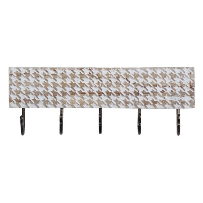 Cuier de perete 46 x 7 x 16,5 cm Metal Lemn
