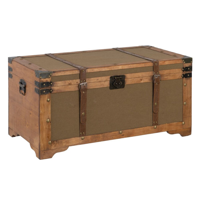 Set de Cufere 90 x 47 x 45 cm Țesut Sintetic Lemn (3 Piese)