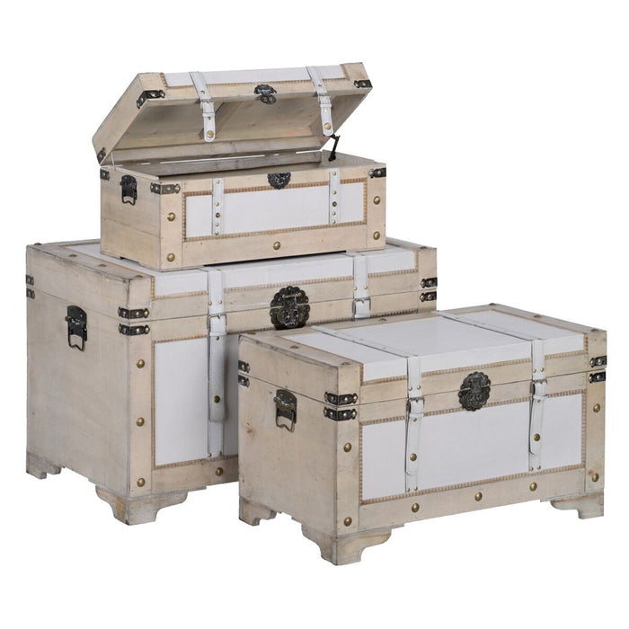 Set de Cufere 75 x 47 x 51 cm Țesut Sintetic DMF (3 Piese)