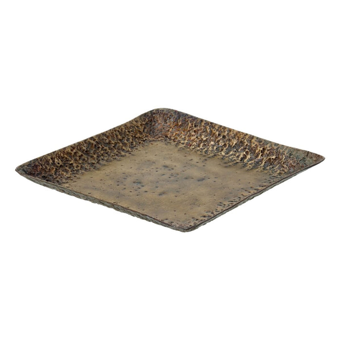 Tavă pentru gustari 24,5 x 24,5 x 2 cm Aluminiu Bronz