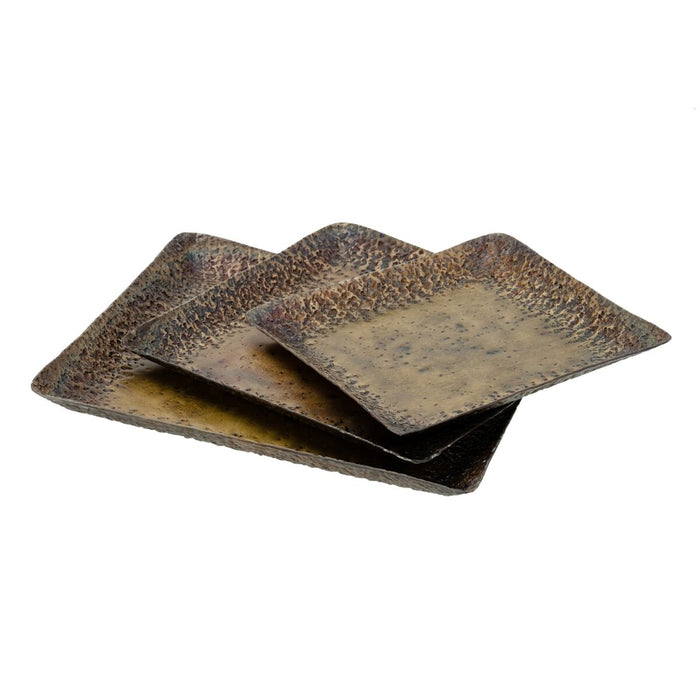 Tavă pentru gustari Aluminiu Bronz 34 x 34 x 3 cm