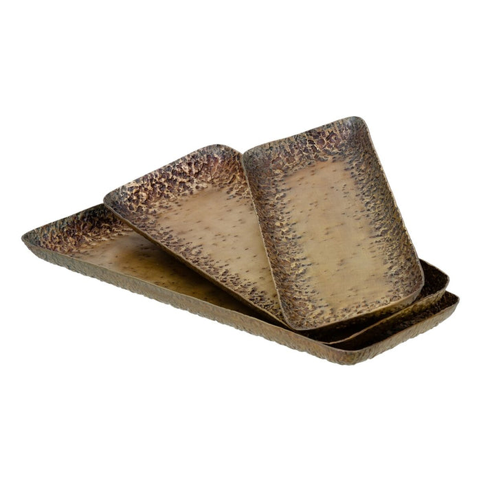 Tavă pentru gustari 41 x 16 x 3 cm Aluminiu Bronz