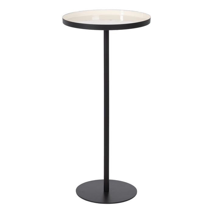 Masa laterală 40 x 40 x 85 cm Negru Crem Fier