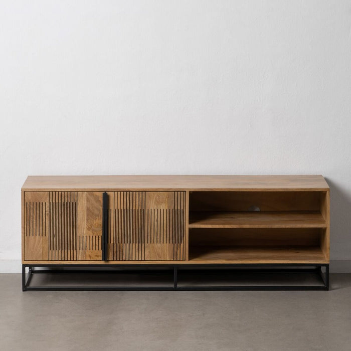 Mobilă TV 150 x 40 x 50 cm Natural Negru Lemn Fier