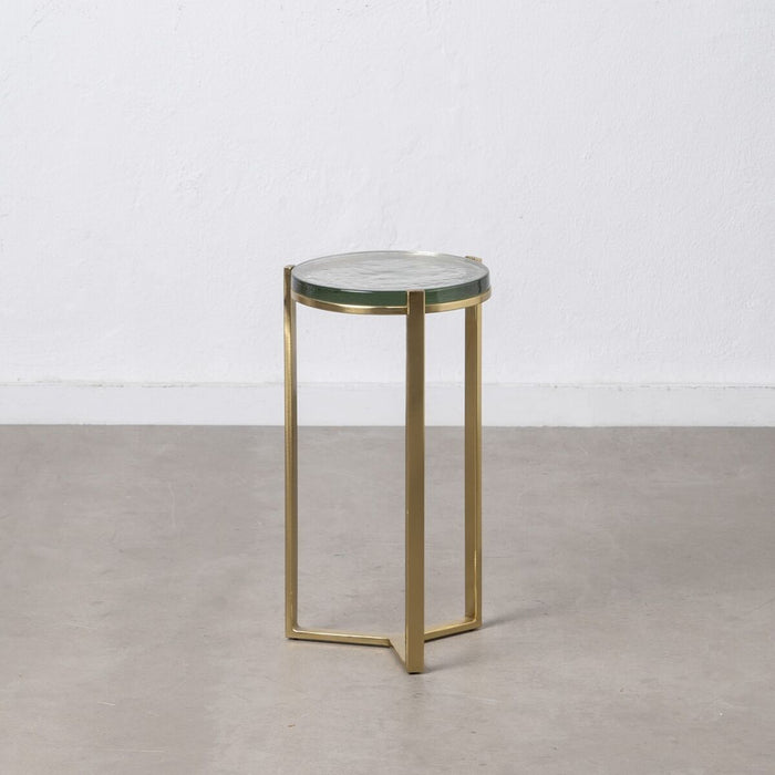 Masa laterală 28 x 28 x 53,5 cm Geam Auriu* Metal