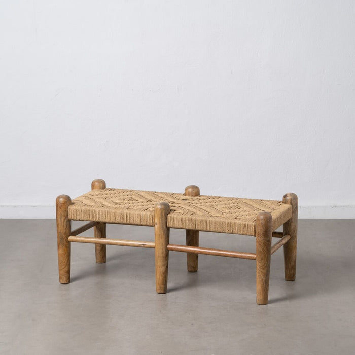 Banchetă Lemn Fibră naturală 100 x 45 x 40 cm