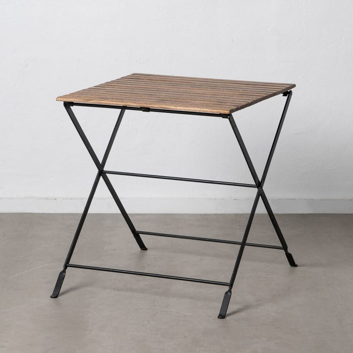 Masa laterală 70 x 70 x 76 cm Natural Negru Lemn Fier